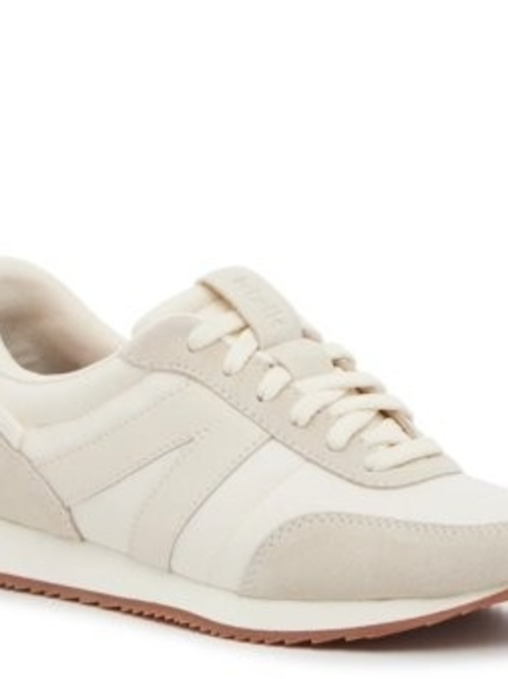 Women's Cream Lace-Up Athletic Sneaker